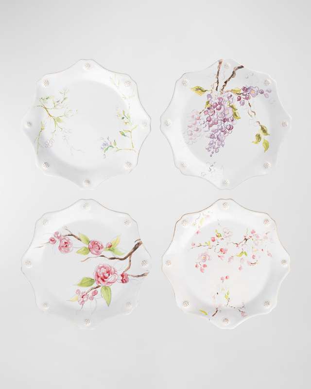 Berry & Thread Floral Sketch Salad Assorted Set/ 4